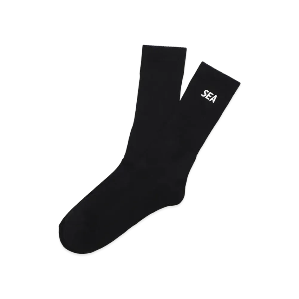 WIND AND SEA One Point Socks "Black"