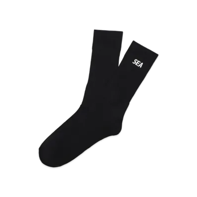 WIND AND SEA One Point Socks "Black"