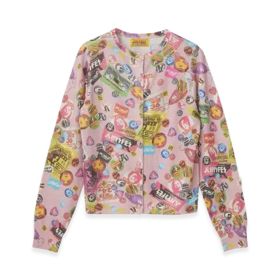 HYSTERIC GLAMOUR Women's Guitar Days Cardigan "Pink"