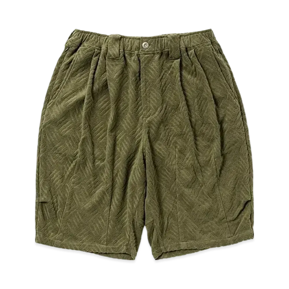 TIGHTBOOTH Checker Plate Big Shorts "Olive"