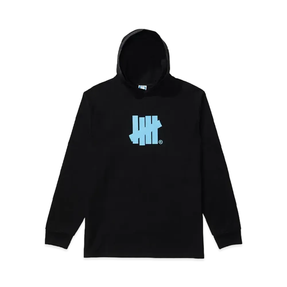 UNDEFEATED HOODED ICON L/S TEE - 10086 "Black"