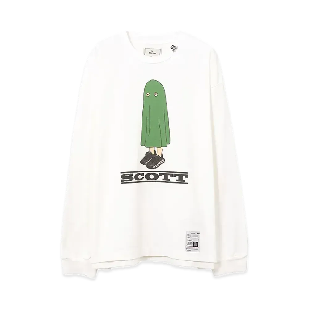 Maison MIHARA YASUHIRO SCOTT Printed Long Sleeve T-Shirt "White"