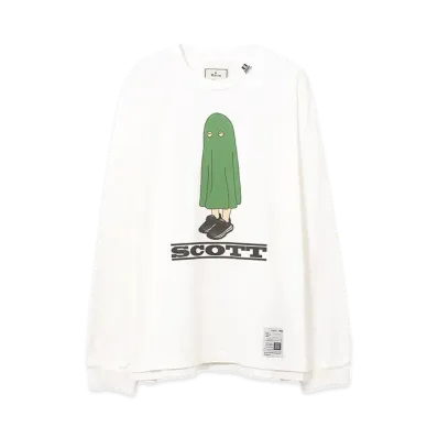 Maison MIHARA YASUHIRO SCOTT Printed Long Sleeve T-Shirt "White"