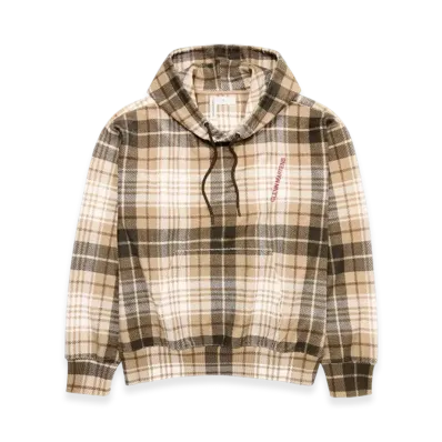 H&M x Glenn Martens Check Sweat Hoodie "Beige"