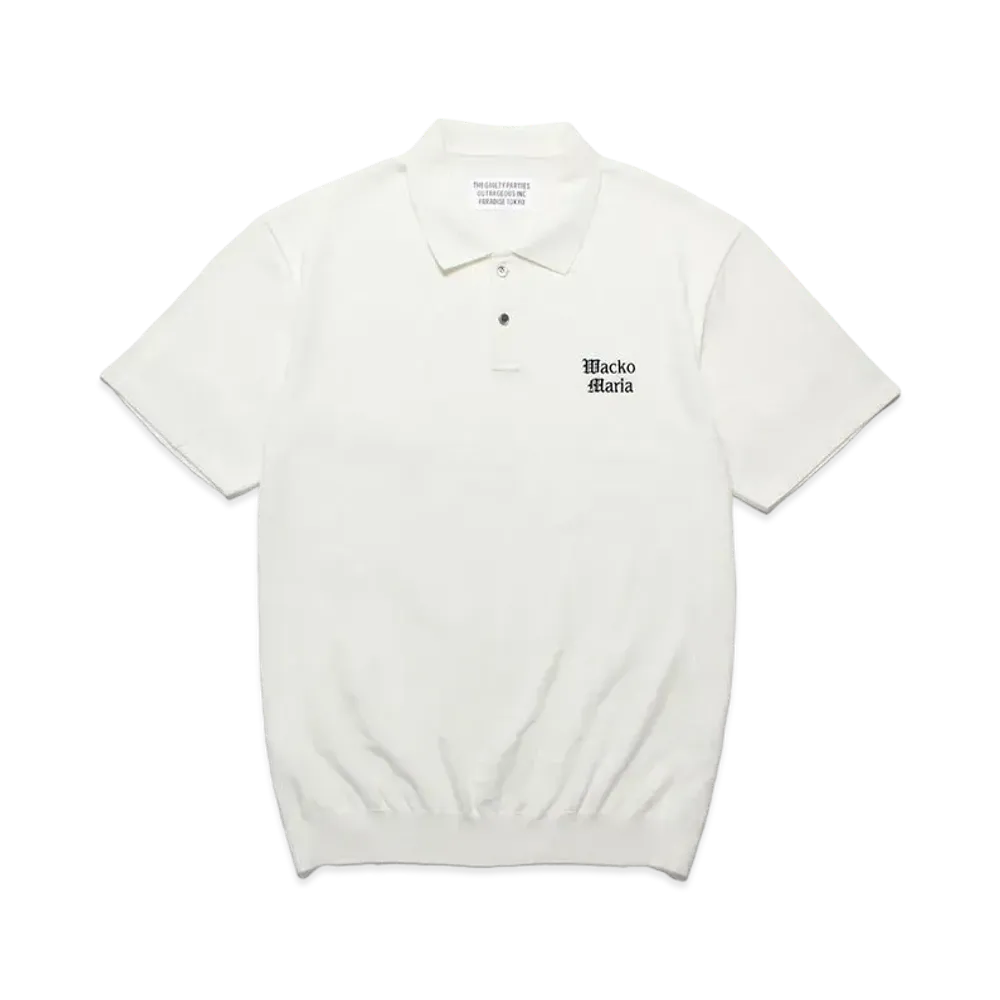 WACKO MARIA Knit Polo Shirt "White"