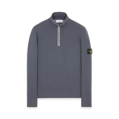 Stone Island 521A1 Stretch Wool Half Zip Up Knit - 23FW "Lead"