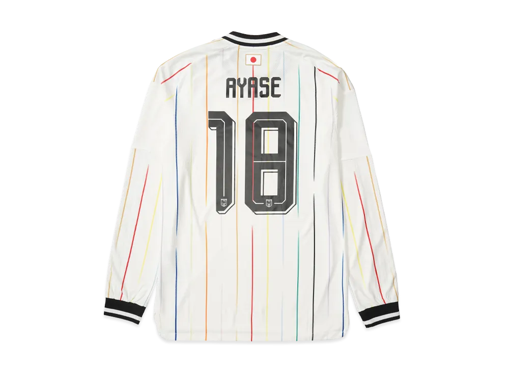 adidas Soccer Japan 2026 Away Authentic Jersey Long Sleeve #18 Ayase Ueda "OffWhite/Black"