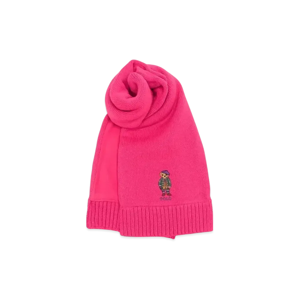 Polo Ralph Lauren Kids Polo Bear Cotton Scarf "Pink"
