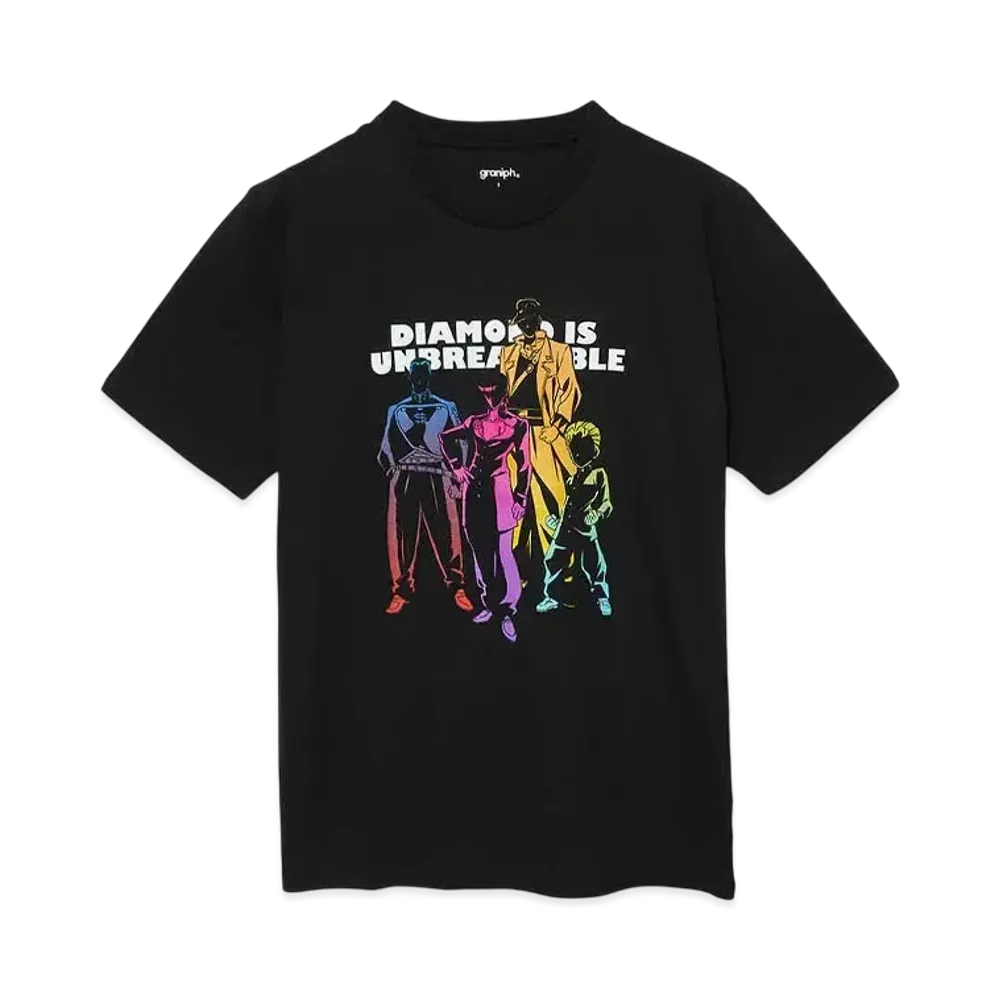 graniph x JOJO'S BIZARRE ADVENTURE Diamond Is Unbreakable T-Shirt "Black"
