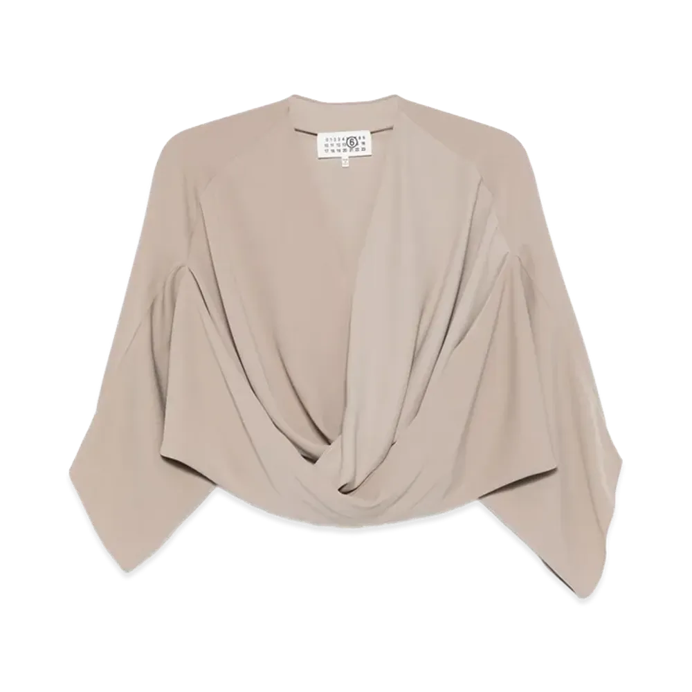 MM6 Maison Margiela Women's Long-Sleeved Top "Beige"