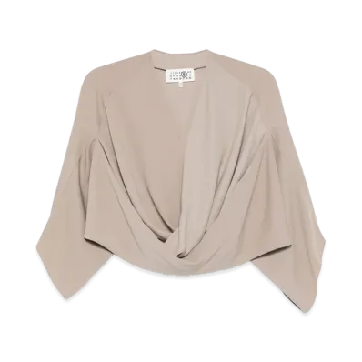 MM6 Maison Margiela Women's Long-Sleeved Top "Beige"