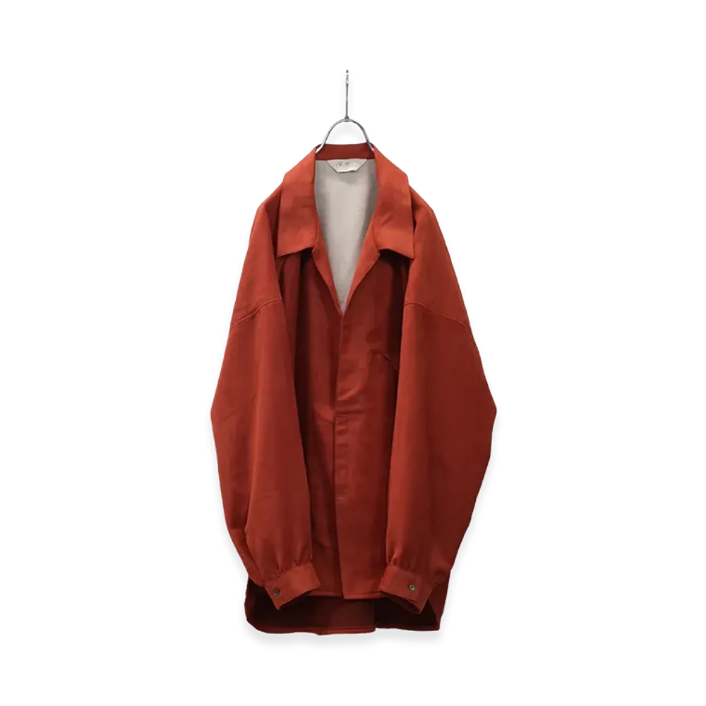 ANCELLM Vegan Suede Long Shirt "Red"