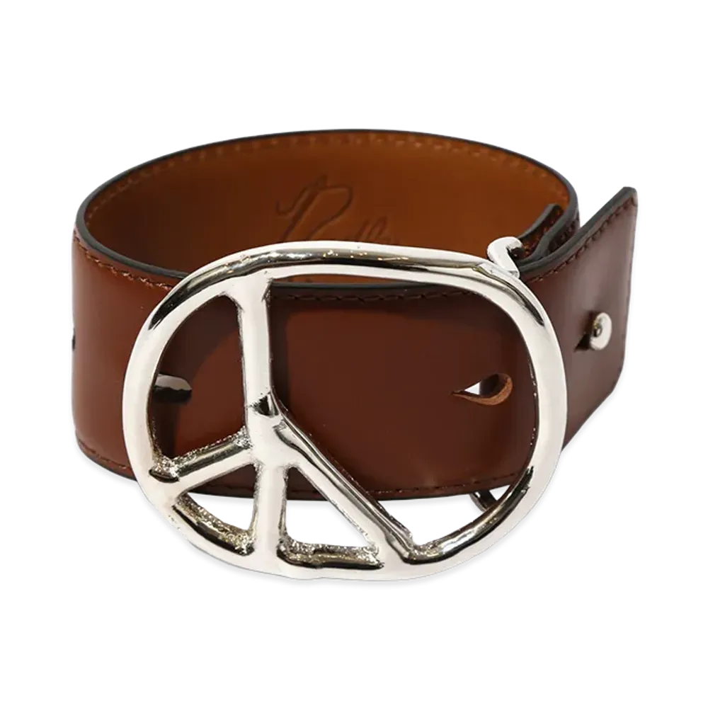 NEEDLES Peace Buckle Bracelet - Steer Leather "Brown"