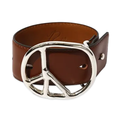 NEEDLES Peace Buckle Bracelet - Steer Leather "Brown"