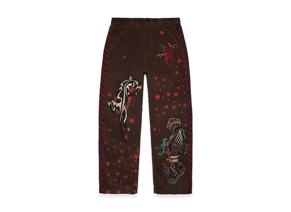 DENIM TEARS Tattoo Corduroy Pant "Brown"