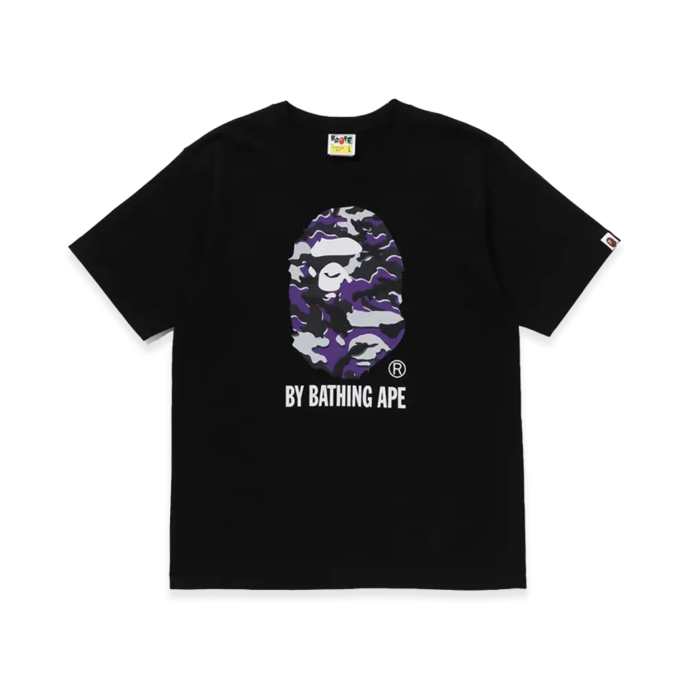 A BATHING APE Glitch Woodland Camo By Bathing Ape Tee "Black"