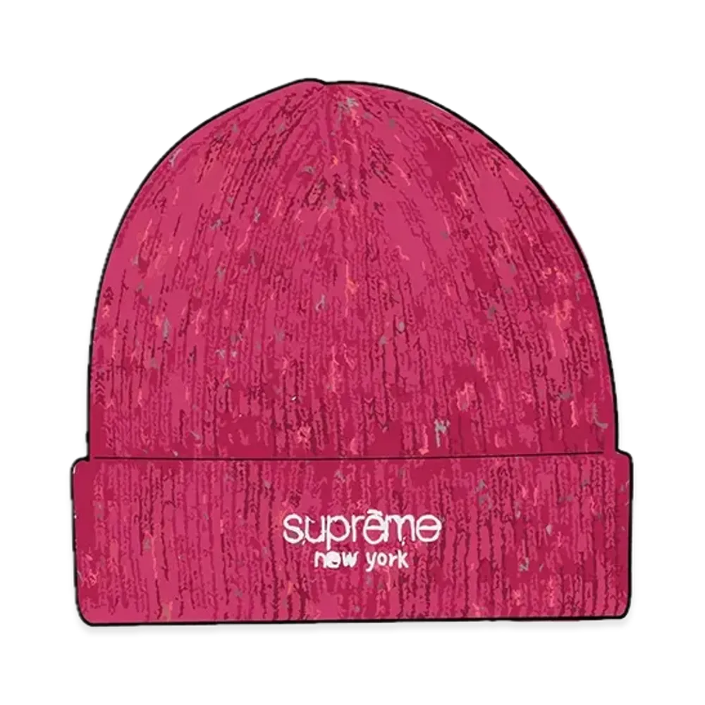 Supreme Rainbow Speckle Beanie "Pink"