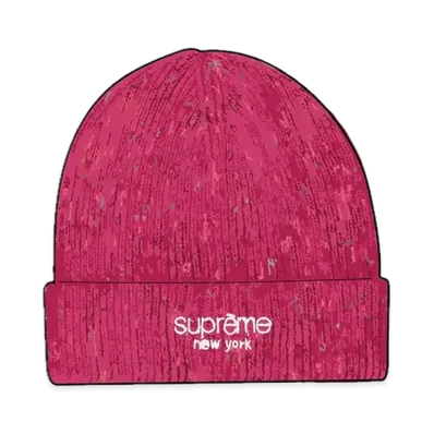 Supreme Rainbow Speckle Beanie "Pink"
