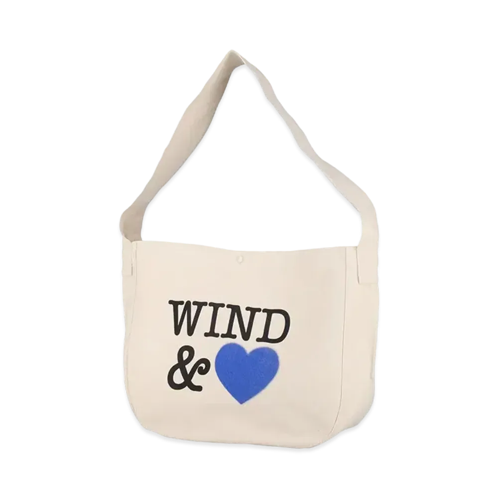 WIND AND SEA Canvas Newspaper Bag(HTSP) "Natural_Heart"