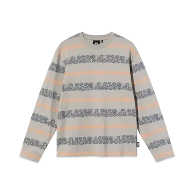 Stussy SWIRL STRIPE LS CREW "Tan"
