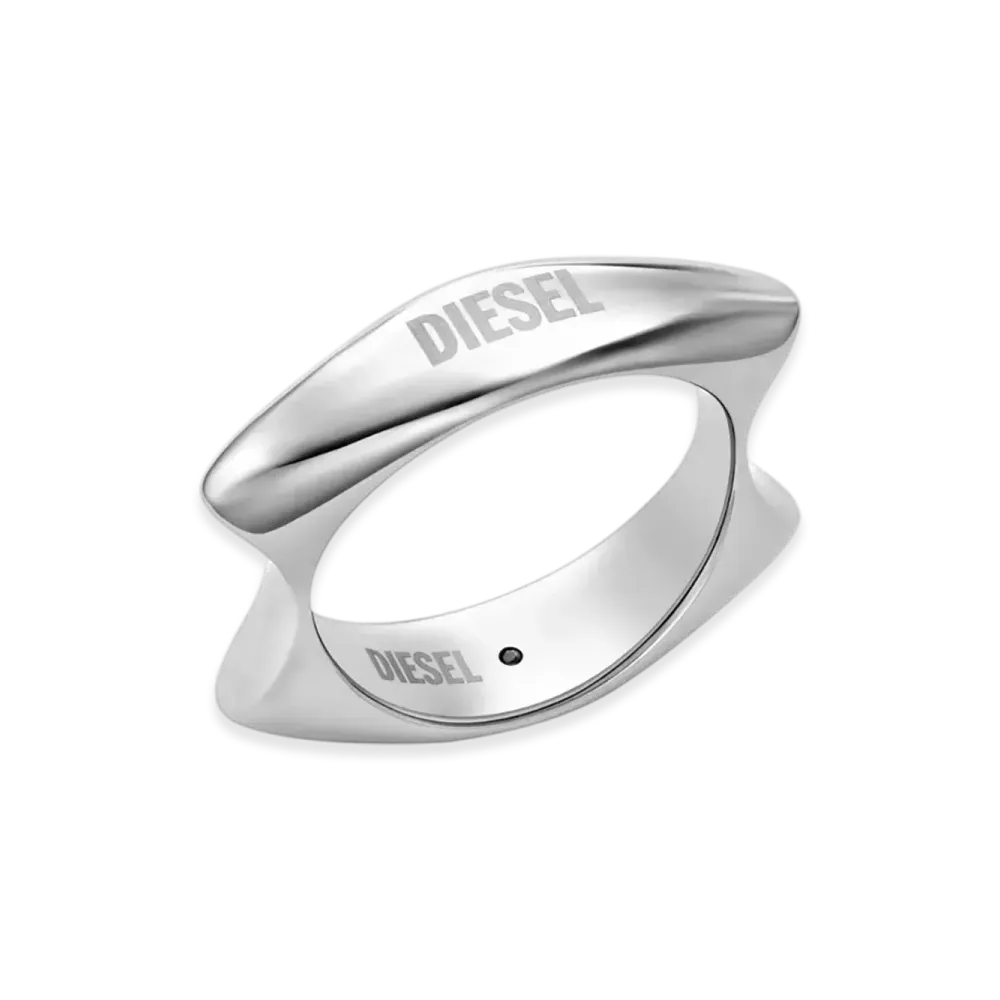 Diesel Dx1584040 Jewel Stainless Steel Band Ring "Silver"