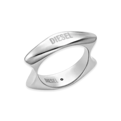Diesel Dx1584040 Jewel Stainless Steel Band Ring "Silver"