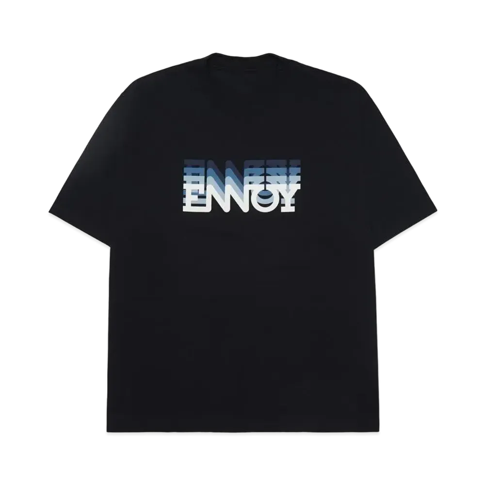 ENNOY Electric Logo Gradation ss Tee "Navy"