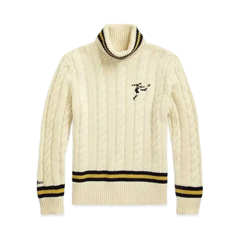 Polo Ralph Lauren Cable-Knit Blend Turtleneck Sweater "Natural"