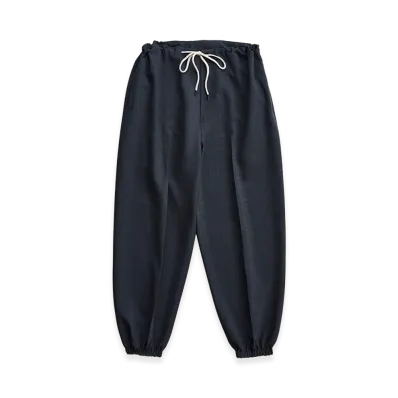 NICENESS Oval Drape Easy Trousers "Charcoal"