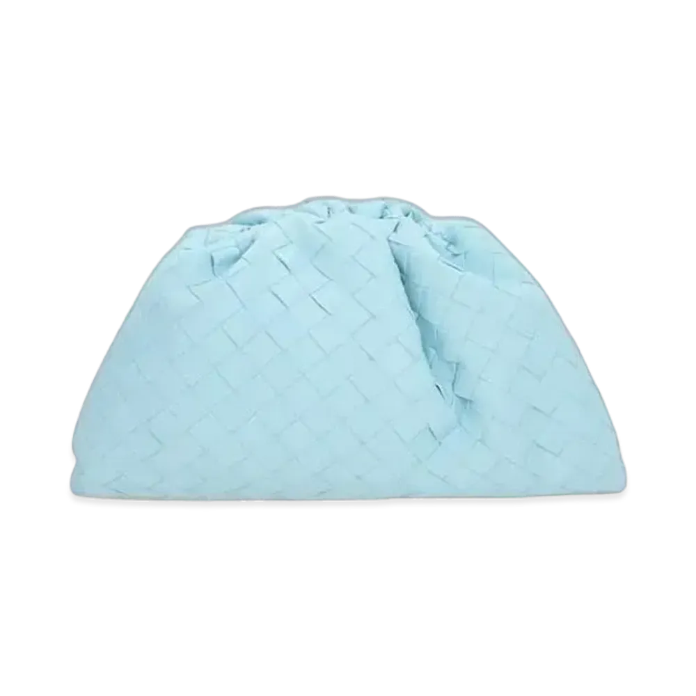 Bottega Veneta Teen Pouch Clutch "Light Blue"