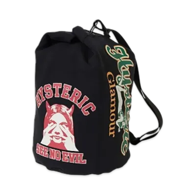HYSTERIC GLAMOUR Colleege Collage Sweat Shoulder Bag "Black"
