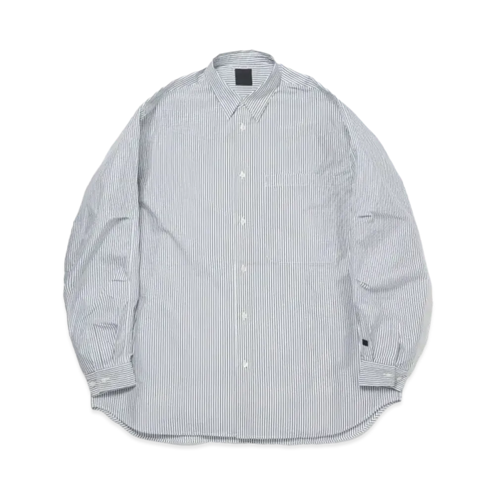 DAIWA PIER39 Tech Regular Collar Shirt L/S Stripe "WhitexNavy"