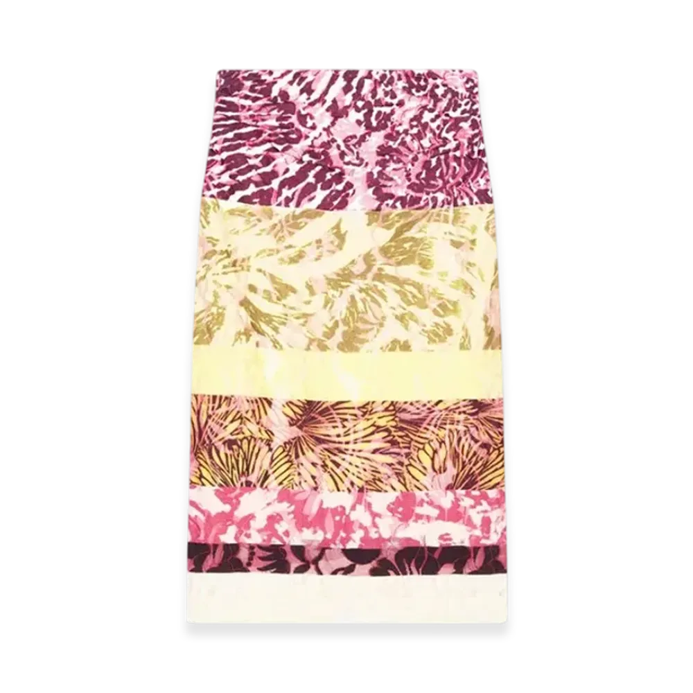 DRIES VAN NOTEN Women's Printed Skirt "Burgundy"
