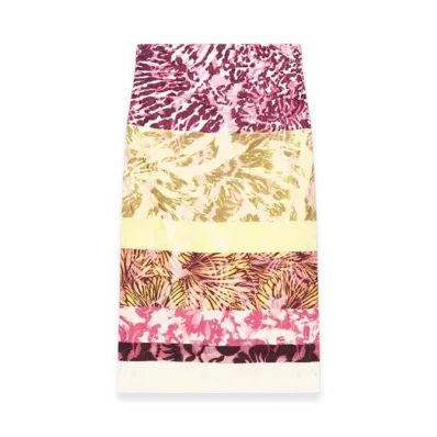 DRIES VAN NOTEN Women's Printed Skirt "Burgundy"