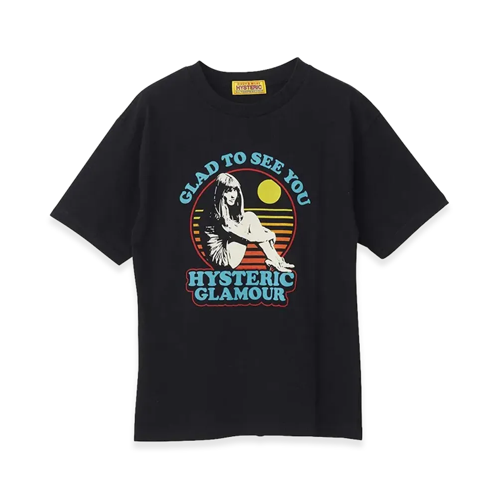 HYSTERIC GLAMOUR Women's Glad To See You T-Shirt "Black"