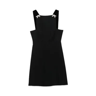 PRADA Women's Embroidered Cady Mini-Dress "Black"