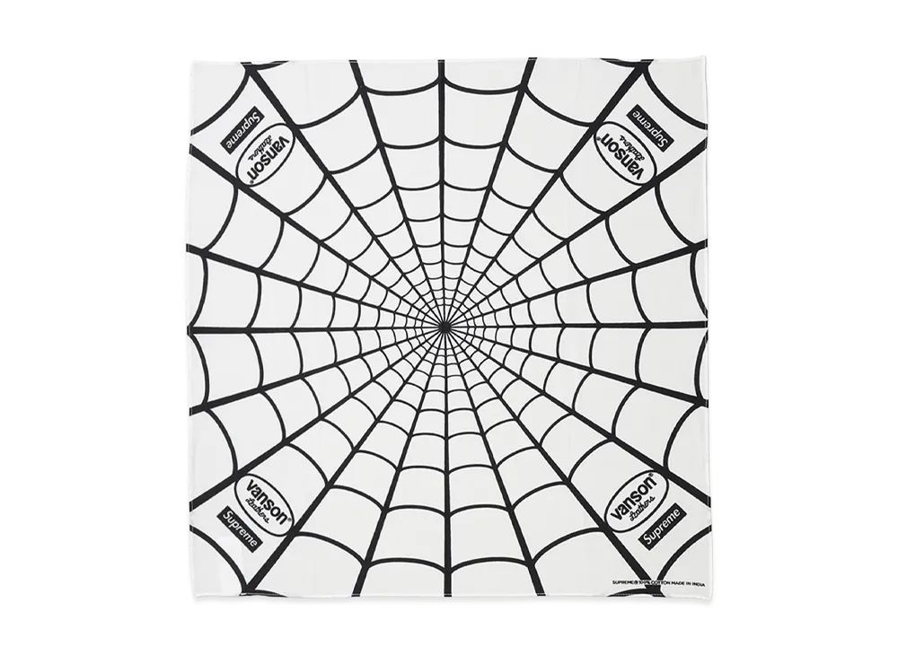 Supreme x Vanson Leathers Spider-Man Bandana "White"