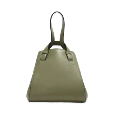 LOEWE Hammock Nugget Bag In Nappa Calfskin "Avocado Green"