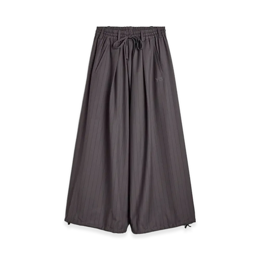 Y-3 Refined Wool Cropped Wide Leg Pants "Grey"