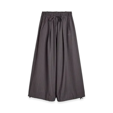 Y-3 Refined Wool Cropped Wide Leg Pants "Grey"