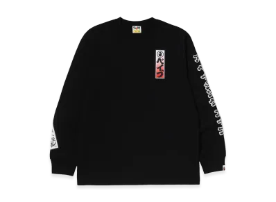 A BATHING APE Senjafuda LS Tee "Black"