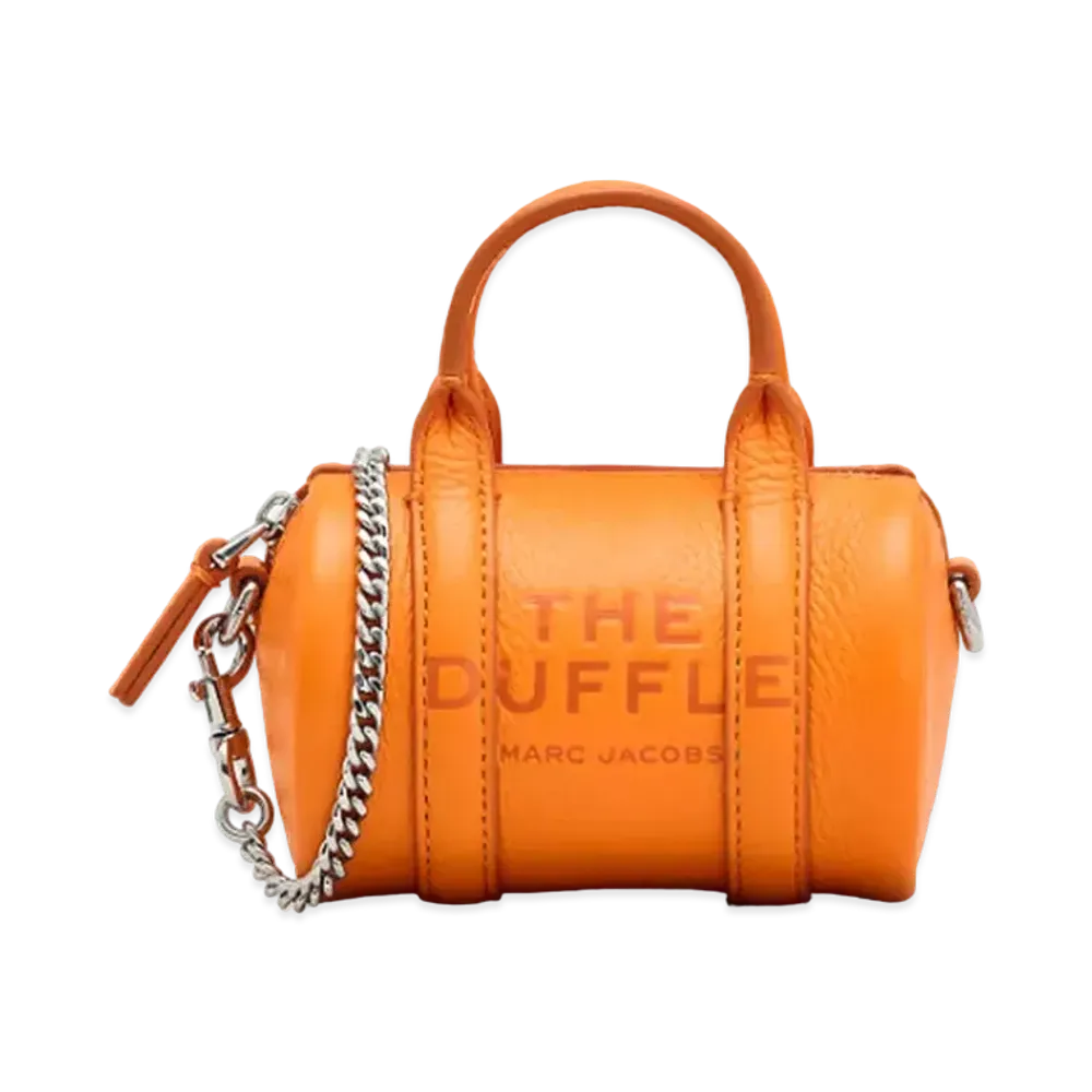 Marc Jacobs The Leather Nano Duffle Crossbody "Tangerine"