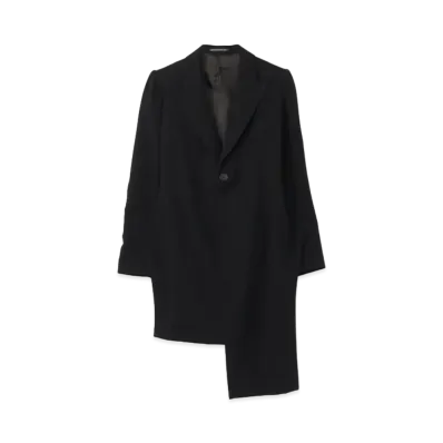 Yohji Yamamoto 1/24 FLANNEL SLEEVE DESIGN PEAK J "Black"