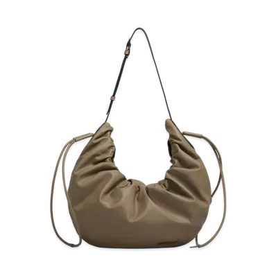 MARNI Chou Chou Small Hobo Bag in Leather "Antique Silver"