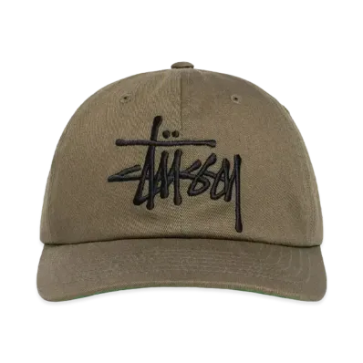 Stussy Low Profile Big Basic Snapback "Light Olive"