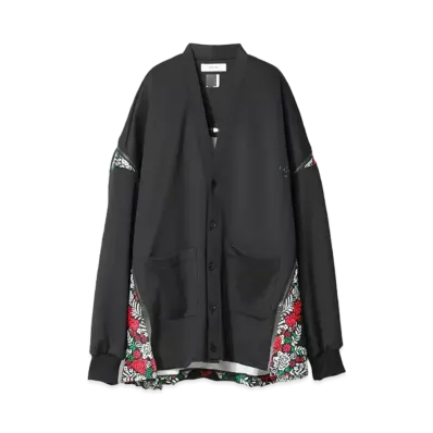 FACETASM x CS case study Zipper Jersey Cardigan "Black"