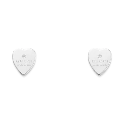 GUCCI Gucci Trademark Heart Motif Stud Earrings