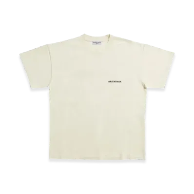 BALENCIAGA Women's Back Medium Fit T-Shirt "Cream"