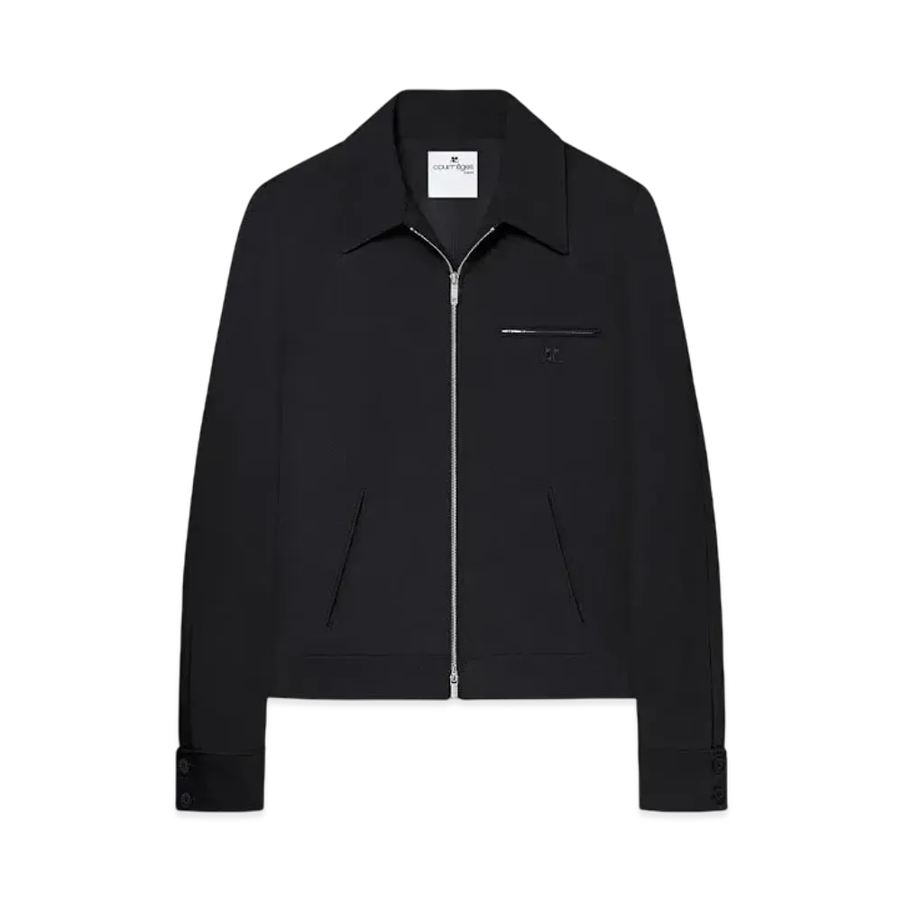 Courreges Signature Retro Twill Jacket "Black"