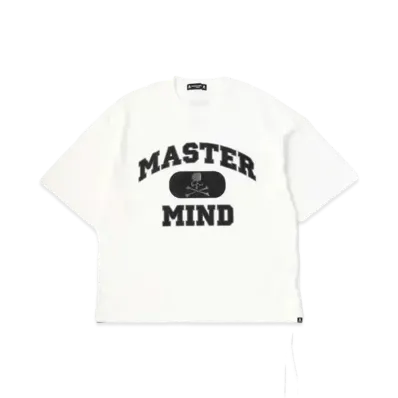 mastermind JAPAN Boxy College Tee "White"